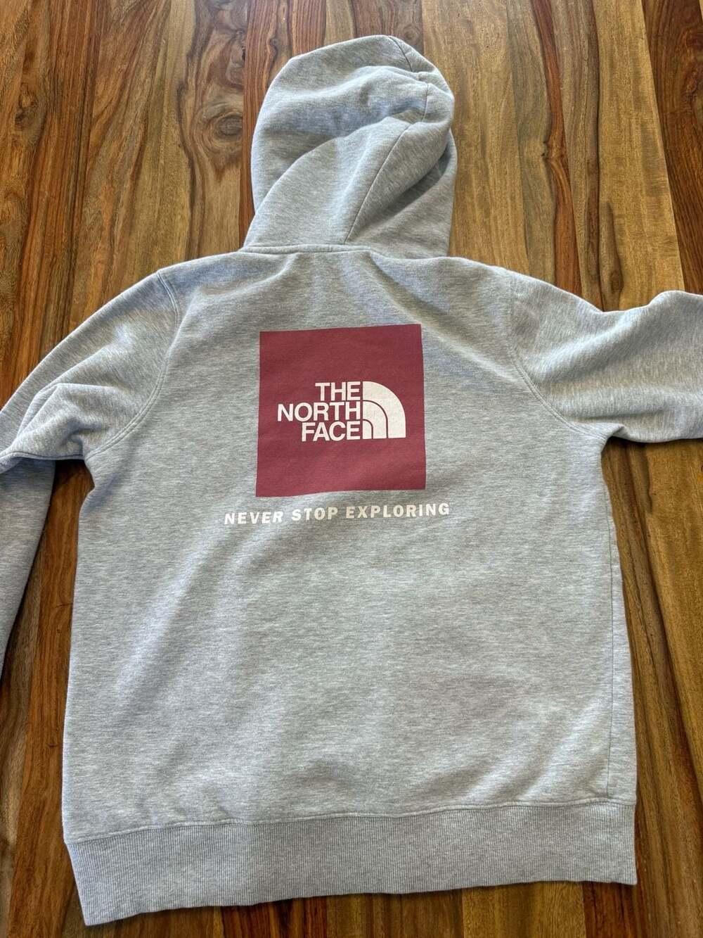 The North Face Women's Red Box Logo Hoodie Grey Size Medium - Picture 3 of 5